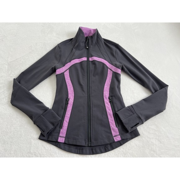 Lululemon Womens GrayPurple Define Track Long Sleeve Athletic Sporty Jacket Sz 4 - Picture 1 of 8